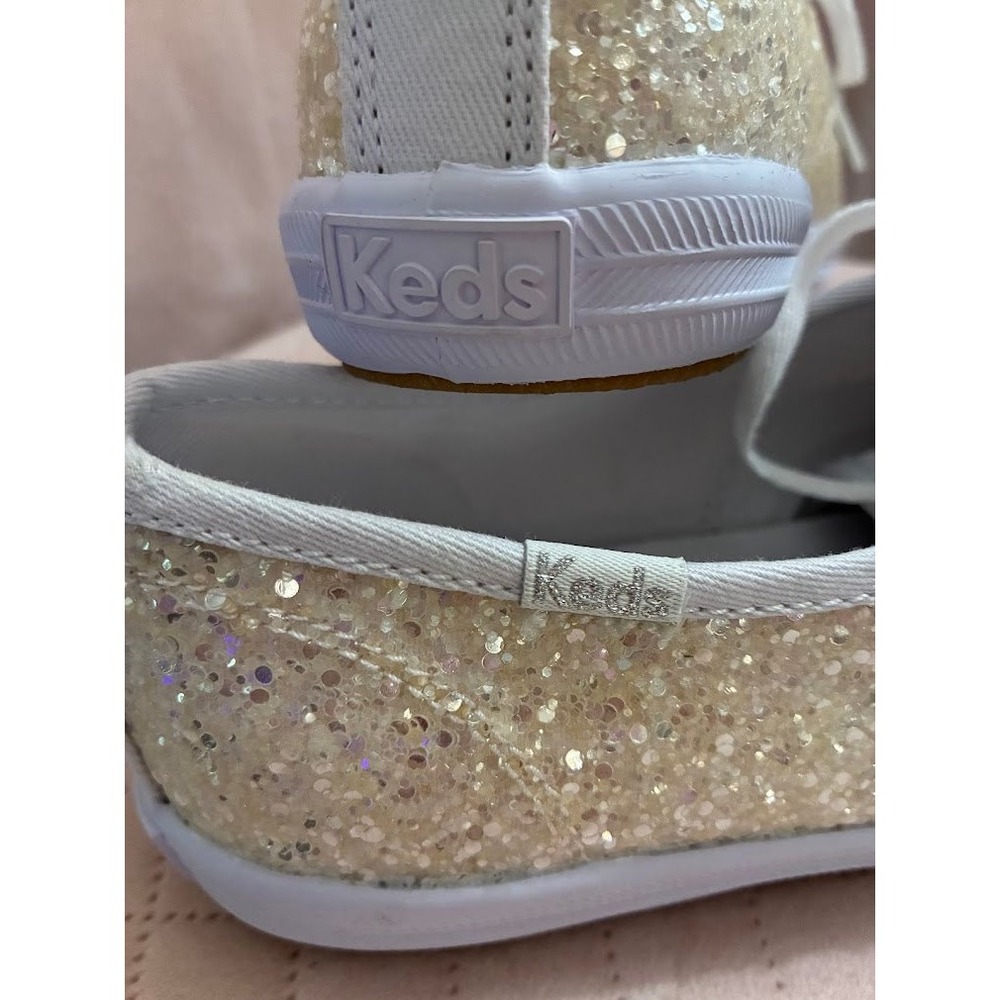 Keds Champion Glitter Celebrations Lace Up Wedding Sneakers Women's 7 - Picture 3 of 7